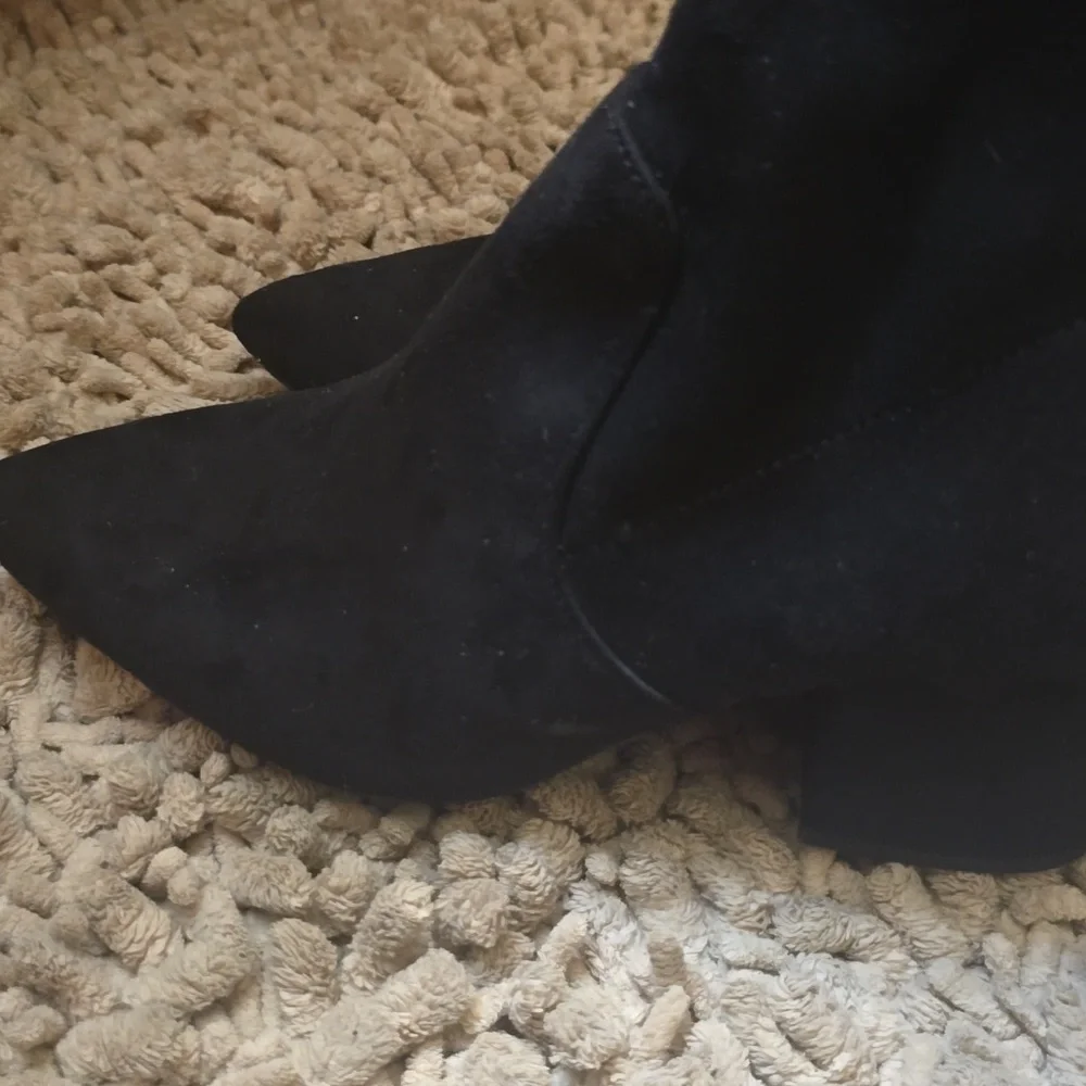 New A New Day Over The Knee Women's Size 5 1/2 Black Pull On Suede Boots 2